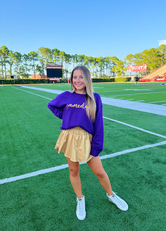 Purple Game Day Sequin Sweater