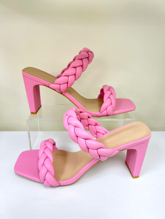 Pink Braided Heel