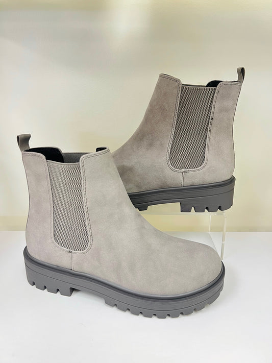 Gray Suede Athletic Boot