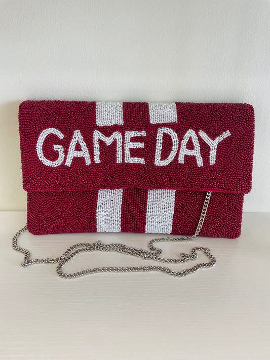 Large Beaded Game Day Purse